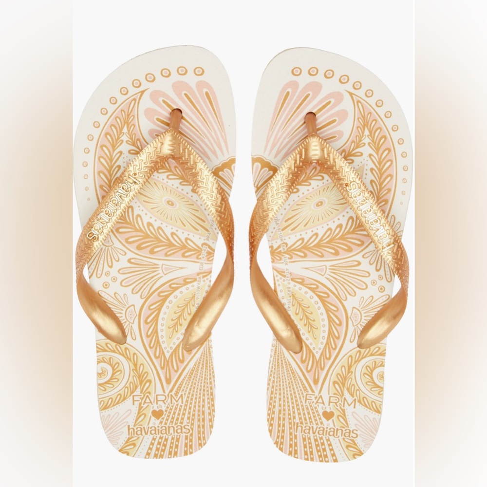 NEW! Havaianas x FARM Rio Papillon Flip Flop - Picture 6 of 7